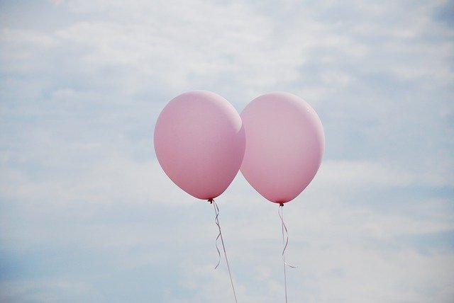 Dva růžové balóny